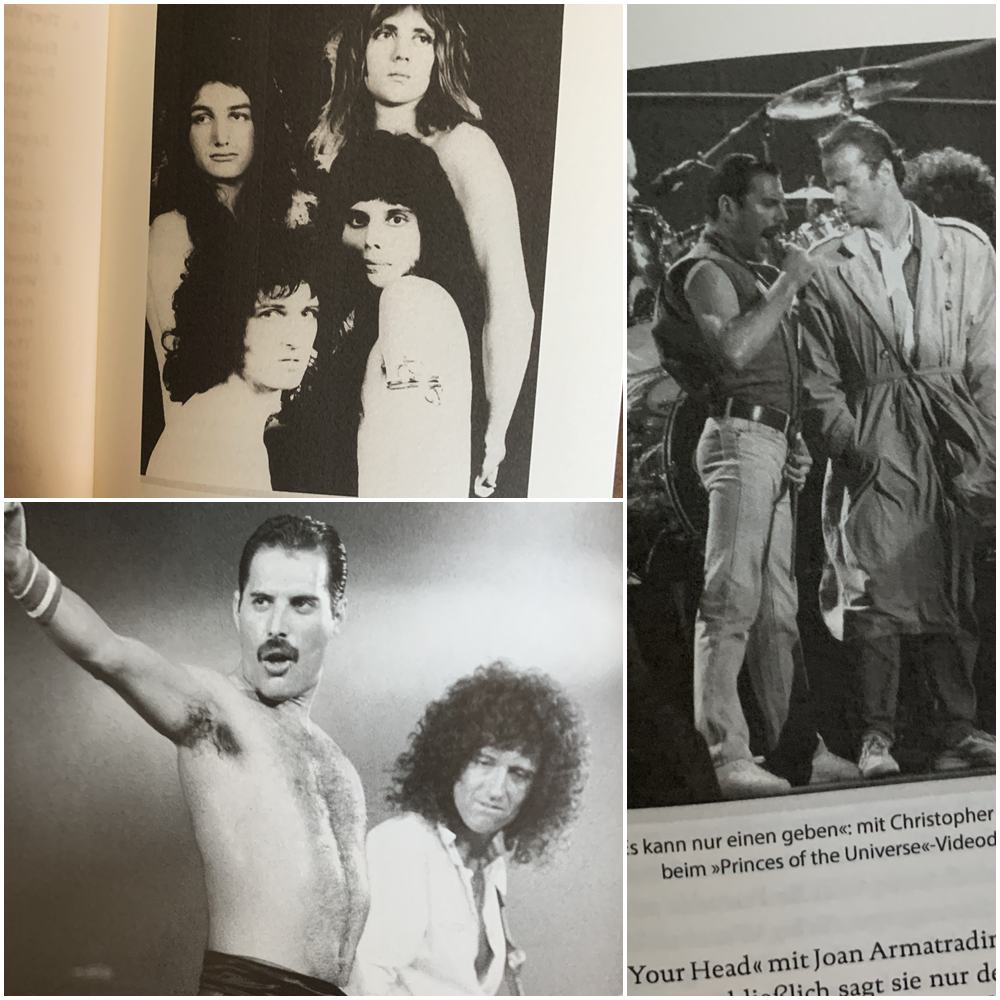 Schwarzweiß-Fotografien aus der Queen-Bandbiografie „The Show Must Go On“